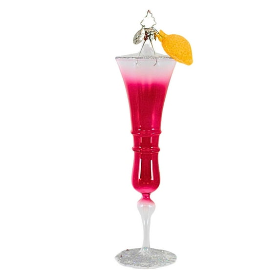 Christopher Radko Company 7.25In Happy Hour, Glass, 1012020 Lemon