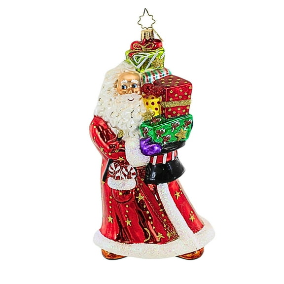 Christopher Radko Company 7.50In Holiday Houdini, Glass, Ornament Christmas Santa 1014873