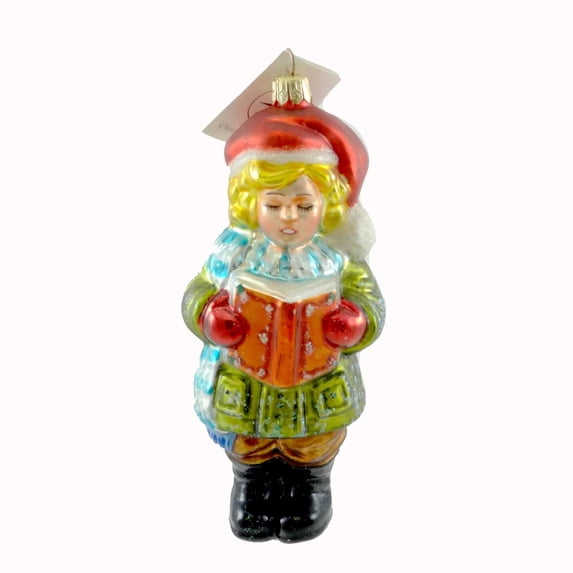 Christopher Radko Evergreen Time Blown Glass Ornament Girl Christmas