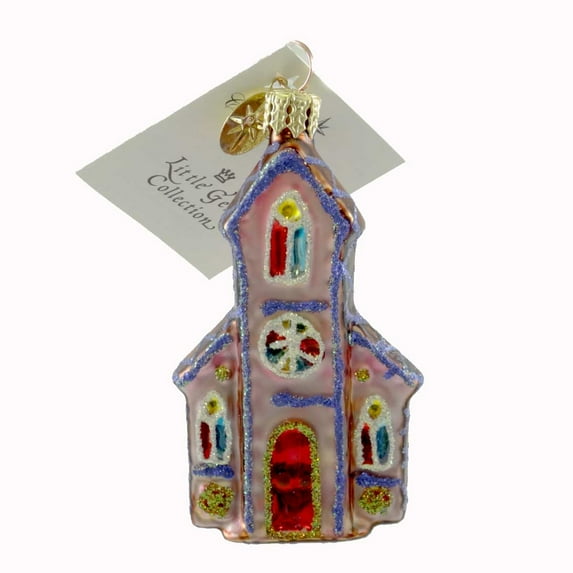 Christopher Radko Ginger Chapel Gem Blown Glass Ornament Religious Church