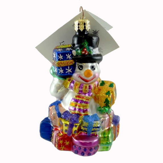 Christopher Radko Great Gifts Galore! Gem Blown Glass Ornament Snowman