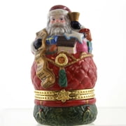 Christopher Radko Nick Of Time Porcelain Box Porcelain Santa Christmas