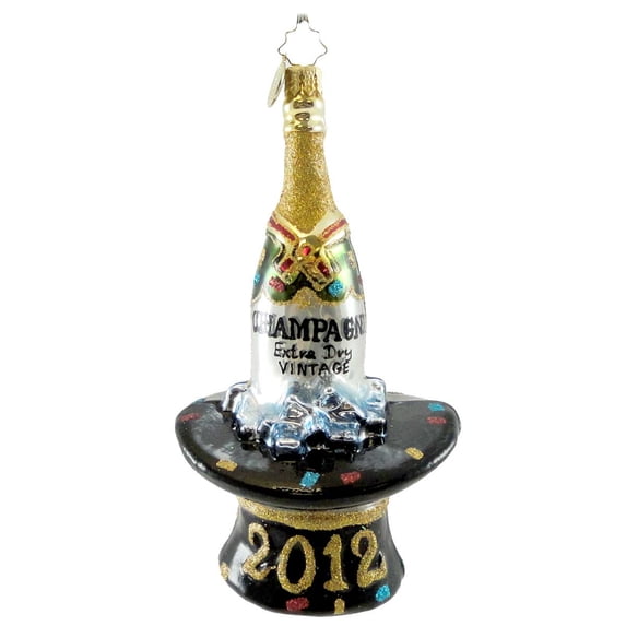 Christopher Radko TIP OFF THE HAT Blown Glass Ornament New Year 2012