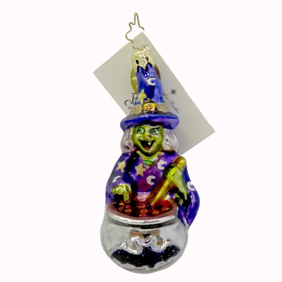 Christopher Radko What's Brewing Gem Glass Halloween Witch 108480