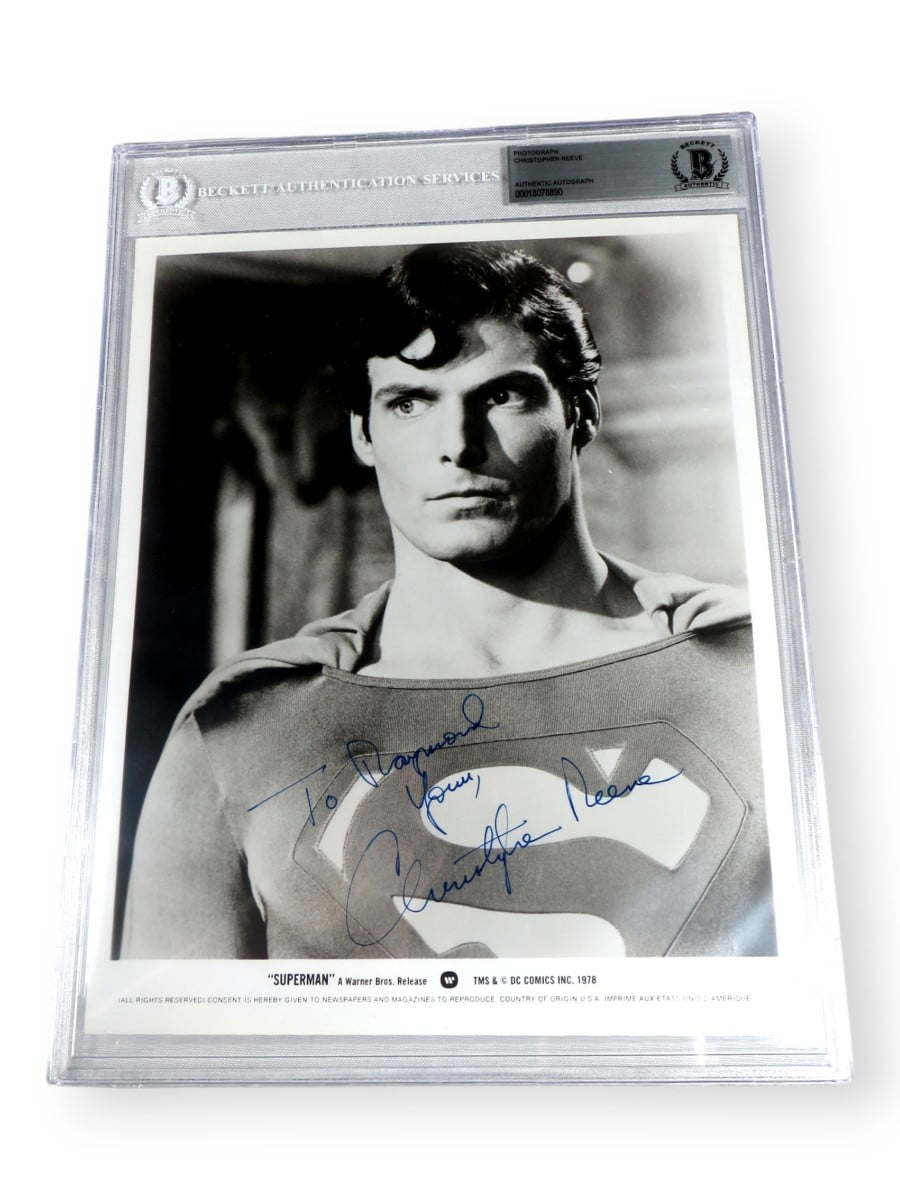 Christopher Reeve Signed Autographed 8X10 Photo Superman Vintage B/W ...