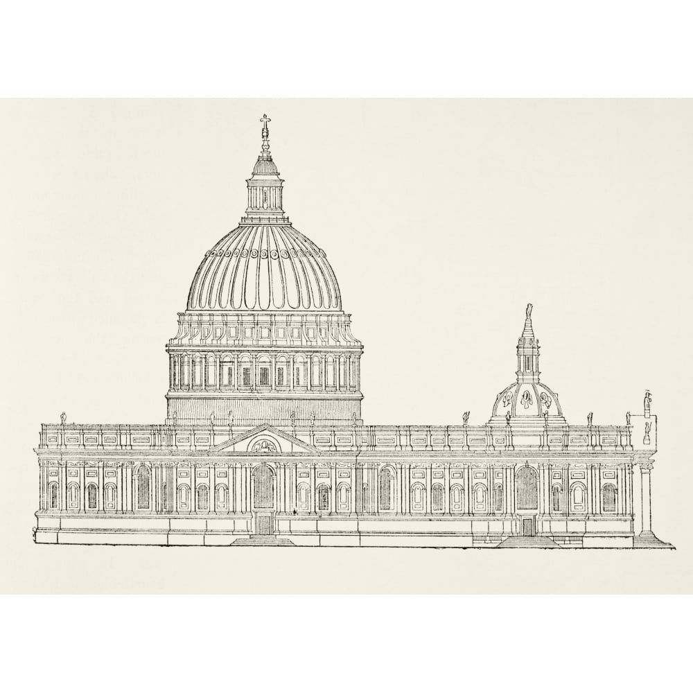 Christopher WrenS First Design For The New St Paul's Cathedral After ...