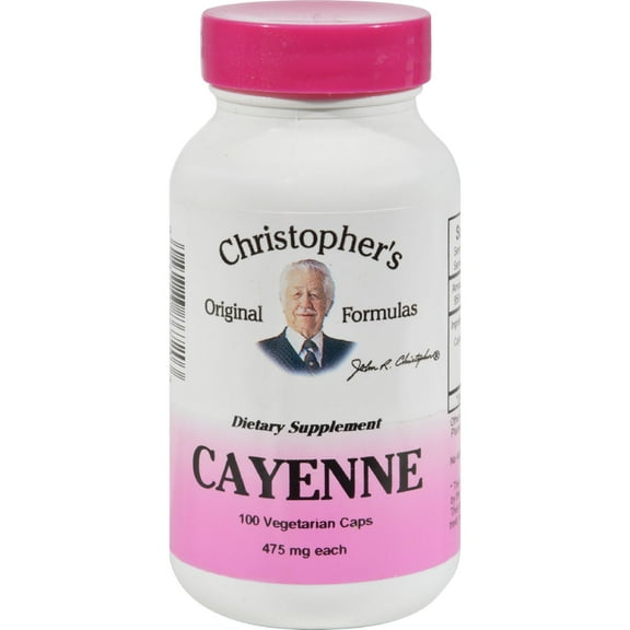 Christopher's Cayenne - 475 Mg - 100 Vegetarian Capsules