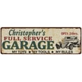 thumbnail image 1 of Christopher's Full Service Garage Metal Sign 6x18 Rusty Man Cave 206180047079, 1 of 1