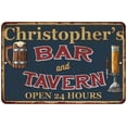 thumbnail image 1 of Christopher's Green Bar & Tavern Sign 16 x 24 Matte Finish Metal 116240047999, 1 of 1