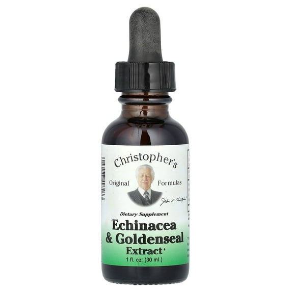 Christopher's Original Formulas Echinacea and Goldenseal Herbal Supplement Immune System Support 1 Count 1 Fluid Ounce