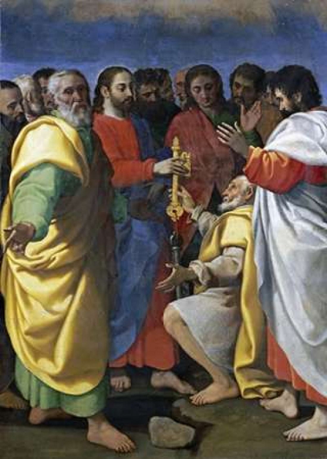 Christs Charge To Saint Peter Canvas Art - Giuseppe Vermiglio (20 x 28)