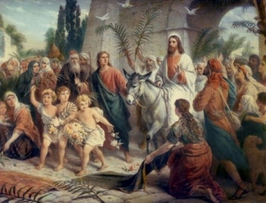 Christs Entrance into Jerusalem Bernhard Plockhorst (1825-1907 German) Canvas Art - Bernhard Plockhorst (24 x 36)