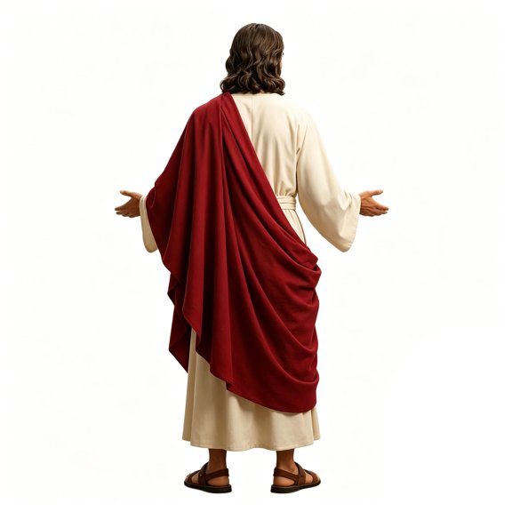 Christs Sculpture With Open Arm and Robe For Religious Art Collections Inspirational Religious Statue