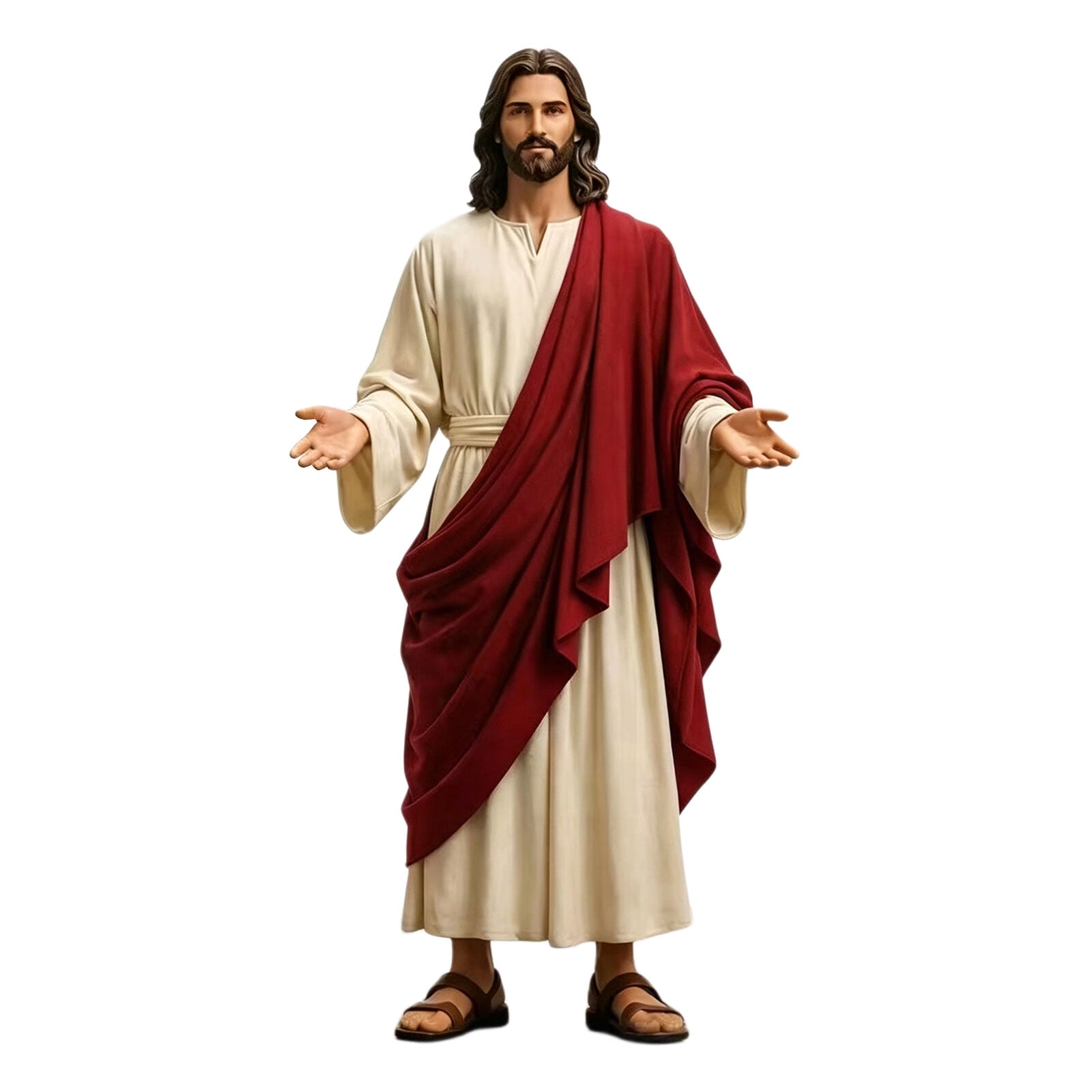Statue de Jésus de bureau, figurine de Jésus de collection, décoration d' intérieur, sculptures colorées de Jésus pour salon, église