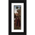 thumbnail image 1 of Christus, Petrus 9x24 Black Ornate Wood Framed with Double Matting Museum Art Print Titled - Saint John the Baptist in a Landscape, 1 of 4