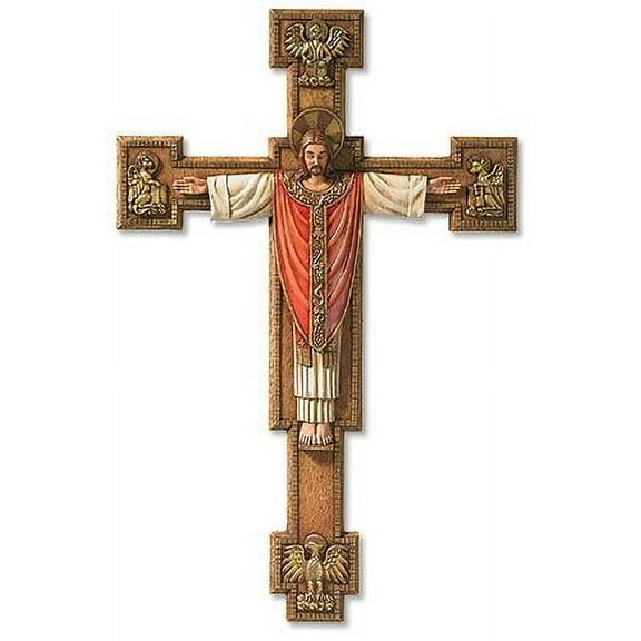 Christian Brands San Giovanni Collection Resin Wall Cross, 11.5" H, Christus Rex