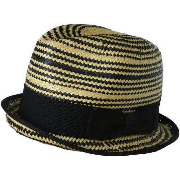 Christys 1773 "Costa" Two Tone Straw Fedora Snap Brim