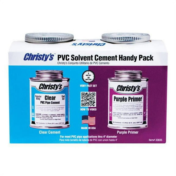 Christys Cement and Primer,Can,8 oz,Clear; Purple RH-RCLV-HDYPK-HP-20