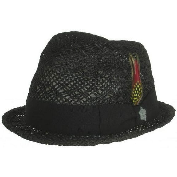 Christys Crown "Milo" Toyo Straw Fedora (Black, L/XL)