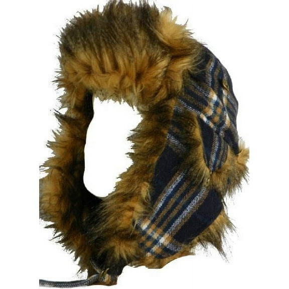 Christys Crown "Windham" Grizzled Punk Rock Wool Plaid Trooper Aviator Hat