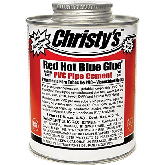 Christy's Red Hot Blue Glue Low VOC - 16 Oz