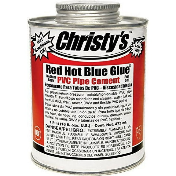 Christy's Red Hot Blue Glue Low VOC - 16 Oz — Residential Use, Standard Application