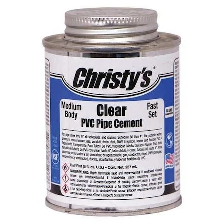 Christys Rh-Mclv-Hp-24 Pipe Cement,Clear,8 Oz.