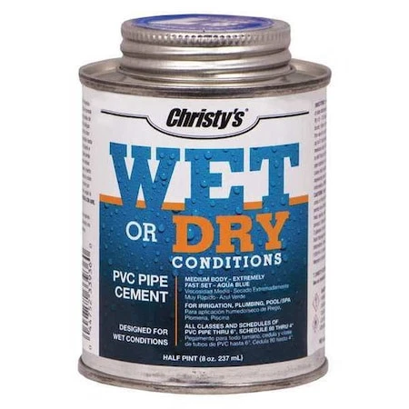 Christys Rh-Wet-Hp-24 Pipe Cement,Aqua Blue,8 Oz.
