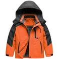 thumbnail image 1 of Chrisuno Boy's Waterproof Ski Jacket Kids Windproof Fleece Lined Orange 4-5, 1 of 5