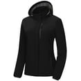 thumbnail image 1 of Chrisuno Fall Coats For Women All Weather Jacket Spring Lightweight Women's Softshell Insulated Windbreaker With Removable Hood Waterproof Warm Fleece Lined Coat Black S, 1 of 5