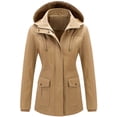 thumbnail image 1 of Chrisuno Jacket Women Anorak Utility Fall Jackets With Hood Lightweight Spring Coats Dressy Womens Zip Up Safari Outerwear Khaki 2XL, 1 of 5