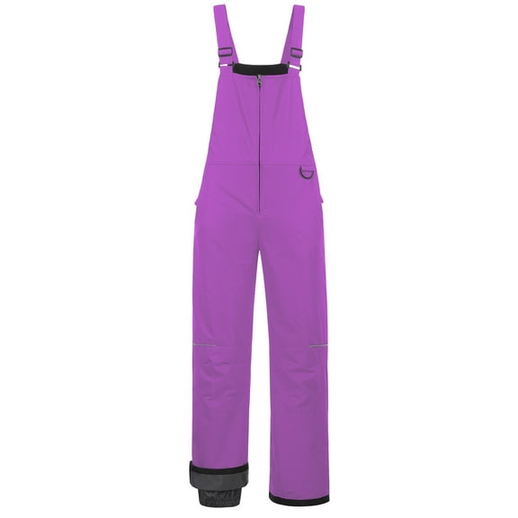 Chrisuno Kids Snow Pants Girl Snow Wear Bibs Ski Overall Coverall Purple 14/16