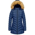 thumbnail image 1 of Chrisuno Ladies Winter Coats Puffer Jacket With Removable Hood Outwear Navy XL, 1 of 5