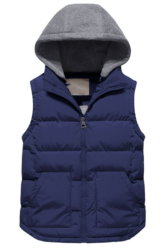 Little Girls' Winter Vest Coat Sleeveless Liner Lightweight Vest Quilted Outwear Puffer Gilet Navy 4/5