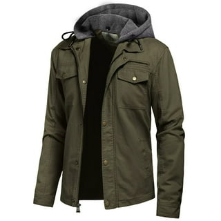 Dwar Men's Casual Washed Cotton Military Outdoor Jackets