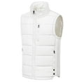 thumbnail image 1 of Chrisuno Men's Casual Slim Quilted Winter Compression Vest Warm Thicken Sleeveless Puffer Jacket White M, 1 of 5