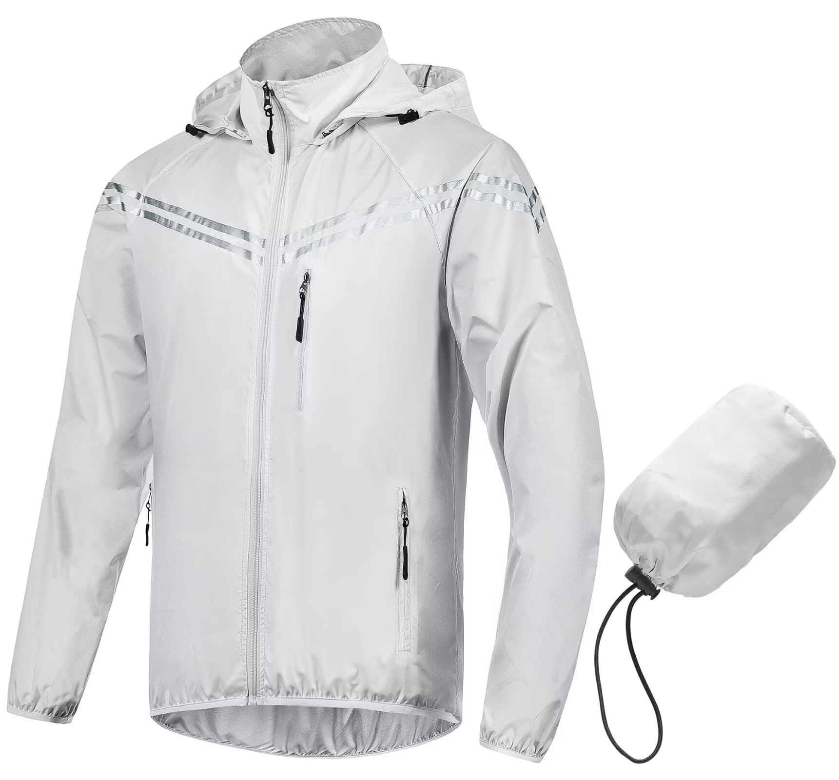 Rain Jacket Mens Waterproof Reflective Cycling Jacket Men's