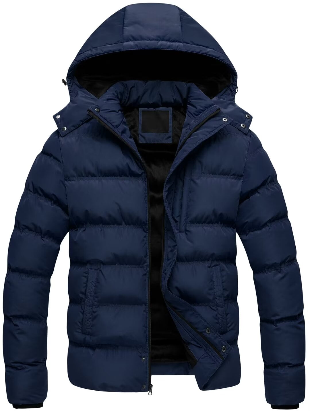 Chrisuno Men's Quilted Jacket Spring Fall Stand Collar Zipper Coat