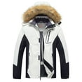 thumbnail image 1 of Chrisuno Men's Ski Jacket Winter Waterproof Mountain Hood Snow Coats Black White M, 1 of 5