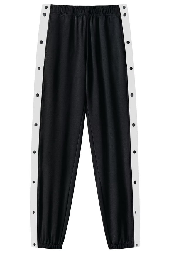 Men's Tear Away Pants For Men Running Pants For Men Lightweight Joggers Pants With Deep Pockets Athletic Loose-Fit Sweatpants For Workout Running Training Black M