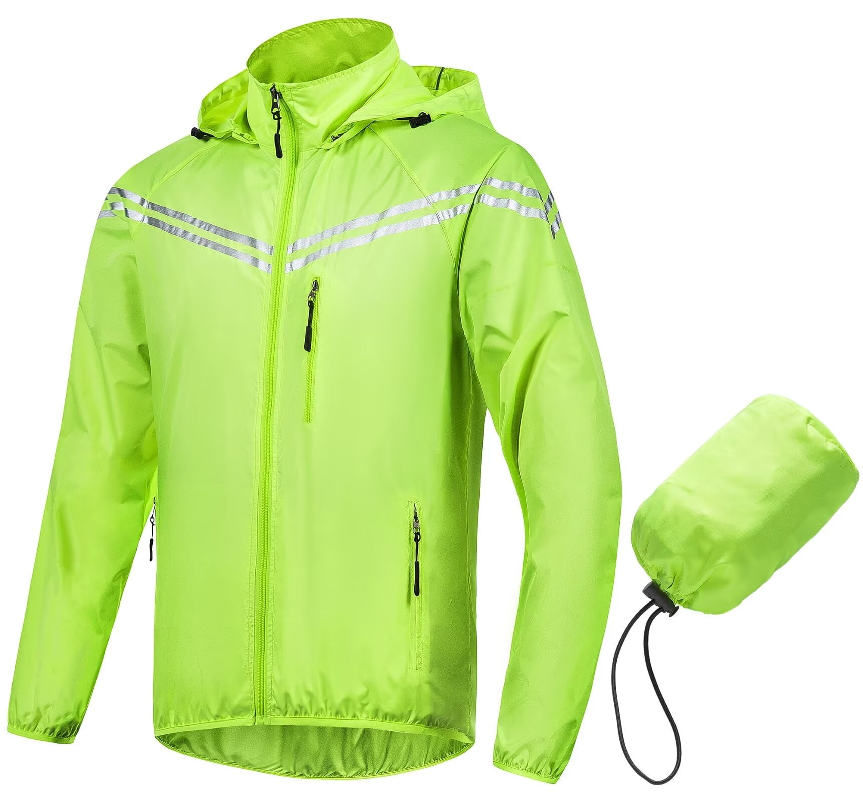 Chrisuno Men's Waterproof Cycling Bike Jacket,Running Golf Rain Jacket ...