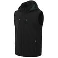 thumbnail image 1 of Chrisuno Men's Windproof Sleeveless Jacket Full-Zip Windbreaker Vest Outdoor Golf Travel Hiking Work Hooded Vest Black 2XL, 1 of 5