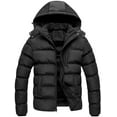 thumbnail image 1 of Chrisuno Men's Winter Coats Water-Resistant Puffer Jacket Waterproof Ultra Soft Classic Hooded Regular And Big Tall Size Coat Black S, 1 of 5