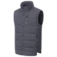 thumbnail image 1 of Chrisuno Men's Winter Vest Packable Insulated Puffer Vest Outerwear Warm Sleeveless Jacket For Golf Running Grey XL, 1 of 5