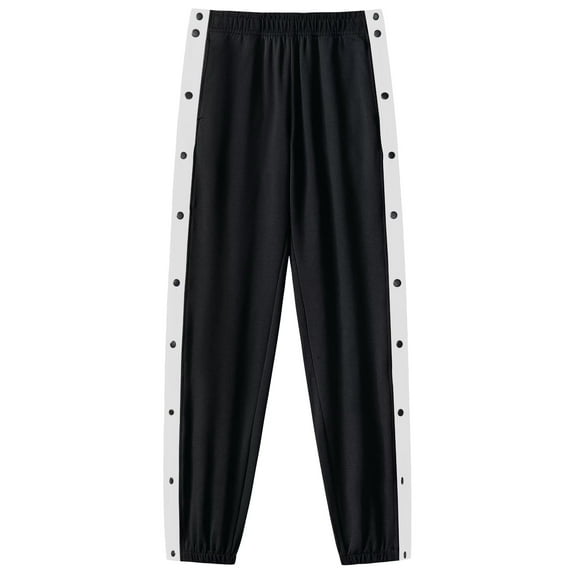 Chrisuno Mens Athletic Pants With Pockets Sweatpants Casual Lounge Cotton Yoga Pants Loose Open Bottom Straight Leg Male Sweat Pants With Pockets Black 2XL