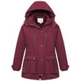 thumbnail image 1 of Chrisuno Plus Size Winter Jackets for Women Coats Parka Jacket Women's Coat Thicken with Removable Hood Wine Red 2X, 1 of 4