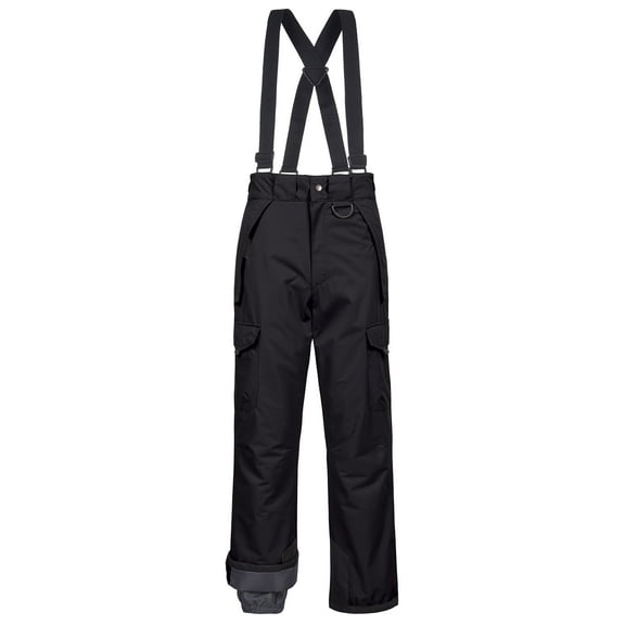 Chrisuno Snowboard Pants Men Water Resistant Insulated Bib Overalls Black 2XL