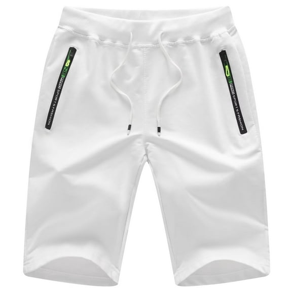 Chrisuno Sweat Shorts for Men Basketball Casual formal Cargo Action Off-white 4X-Large