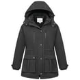 thumbnail image 1 of Chrisuno Winter Coats For Women Plus Size Jackets Women's Fashion Coat Warm Long Puffer Classic Water-Repellent Thicken Parka With Removable Hood Dark Grey 4X, 1 of 5