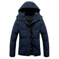 thumbnail image 1 of Chrisuno Women's Lady Short Insulated Warm Winter Coat With Removable Hood Outerwear Jacket Navy 2XL, 1 of 5